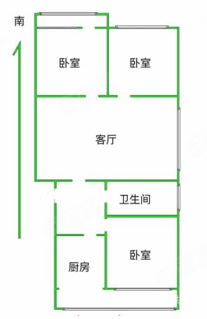 东关一区(西区)3室1厅1卫72.06㎡南北185万