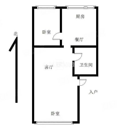 双桥小区2室2厅1卫66.68㎡南北36.9万