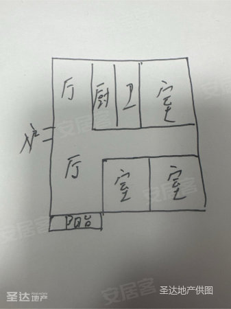 九龙花园吉龙苑3室2厅1卫110㎡南北109.8万