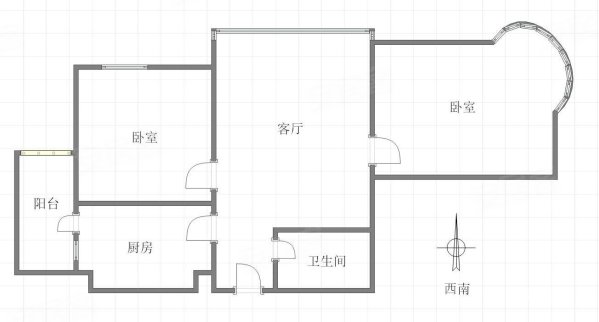 庆业巴蜀城2室2厅1卫76.79㎡南81万