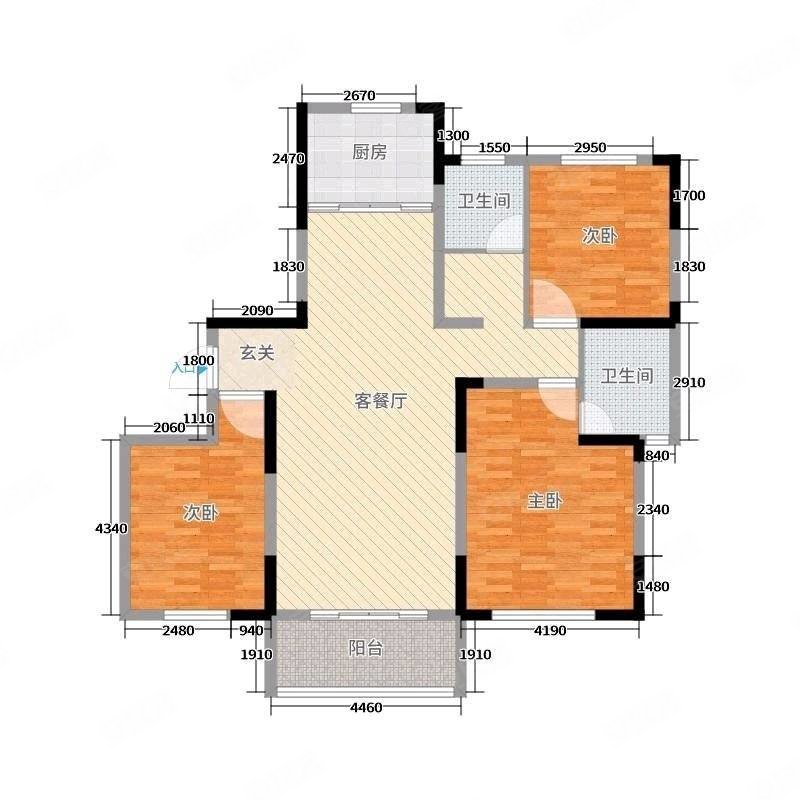 核电专家二村3室2厅2卫147㎡南北133.8万