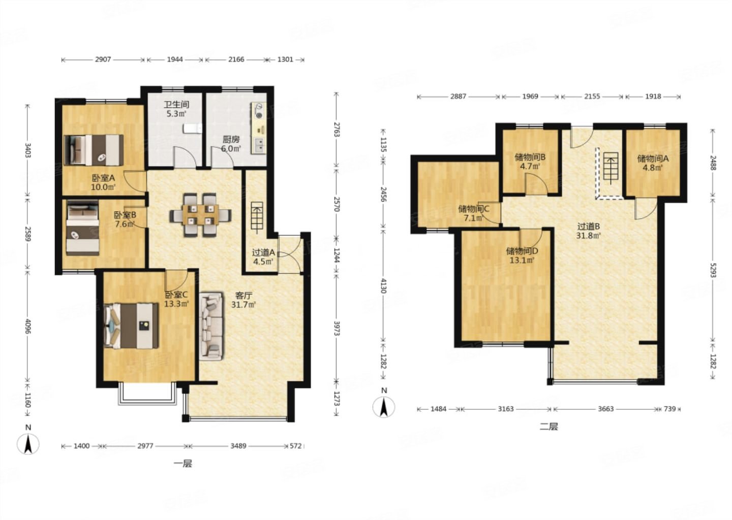 满庭芳花园5室2厅2卫174.25㎡南北177万