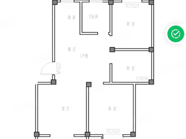 徐州新沂新华路嘉瑞家园初次租，嘉瑞家园，三室两卫精装，1400一月包物业出租房源真实图片