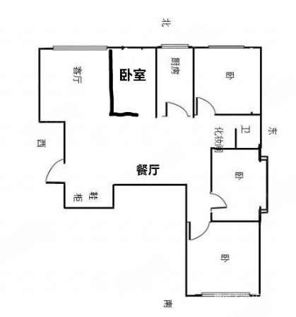 振华星城4室2厅1卫128㎡南北85万