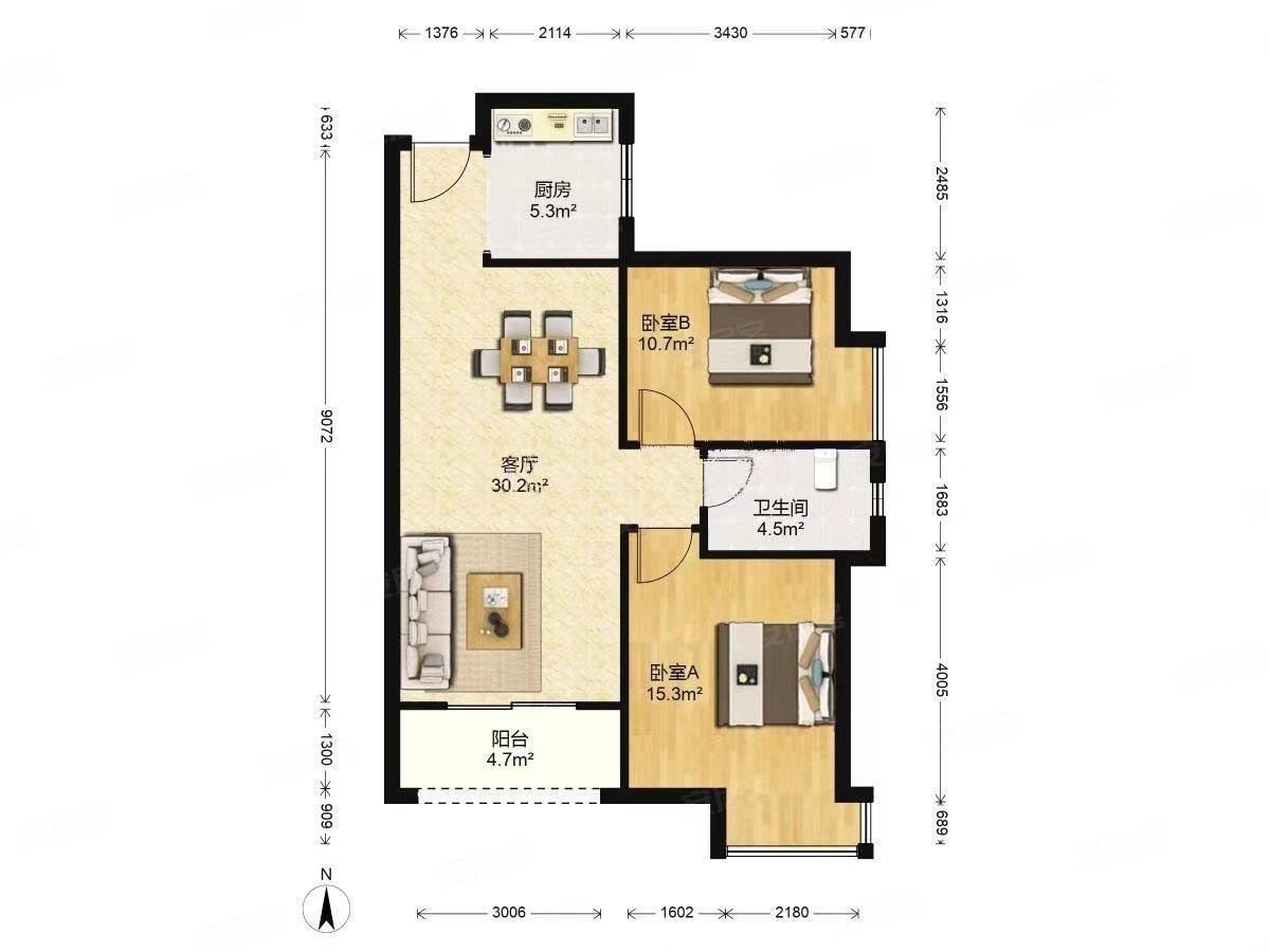 龙湖水晶郦城 房龄新 医疗配套成熟 临地铁 带电梯 满二