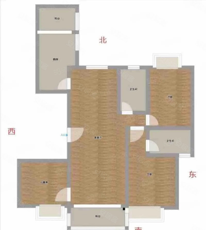 恒大御景半岛3室2厅2卫141.41㎡南北258万