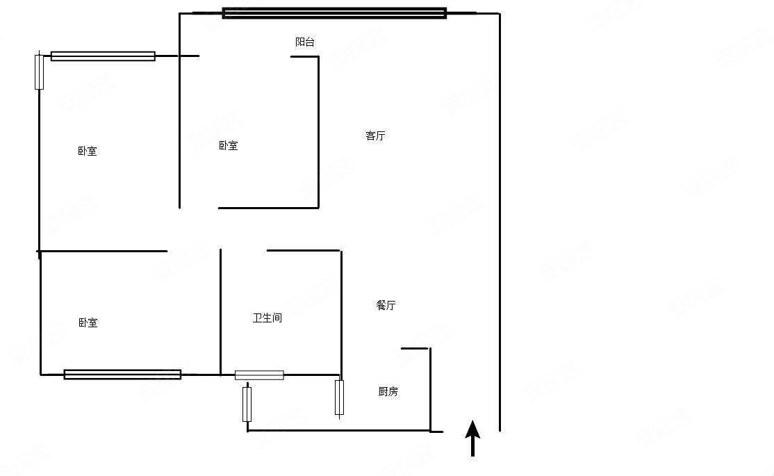 滨江壹号(袁州区)3室2厅1卫104㎡南北91.8万