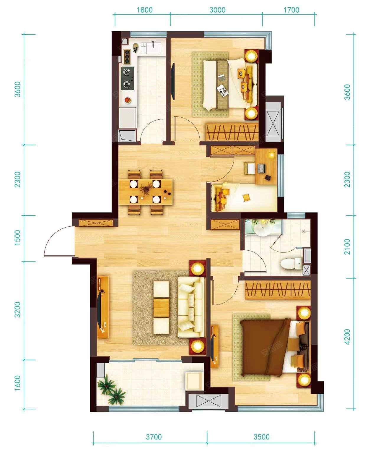 满五 精装修 2室1厅 楼层好 视野无遮挡,康福碧城二手房,25万,2室1厅