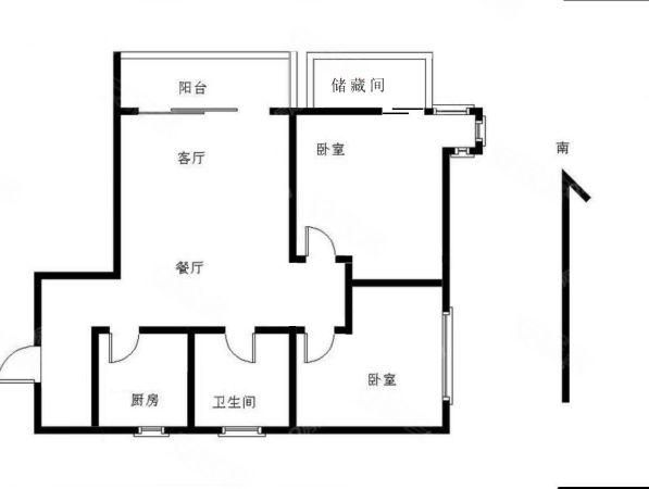 花园城(三期)3室2厅1卫75.33㎡南北680万