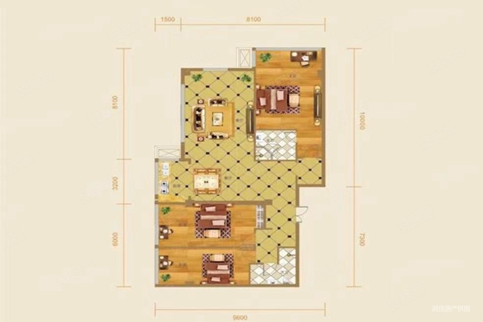 金色堤岸3室2厅2卫180㎡西北540万