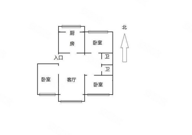 富民新区3室2厅2卫100.66㎡南北215万