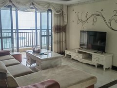 防城港港口桃花湾广场可短租阳光海岸四期海景三房二厅二卫拎包入住干净整洁南北通透出租房源真实图片