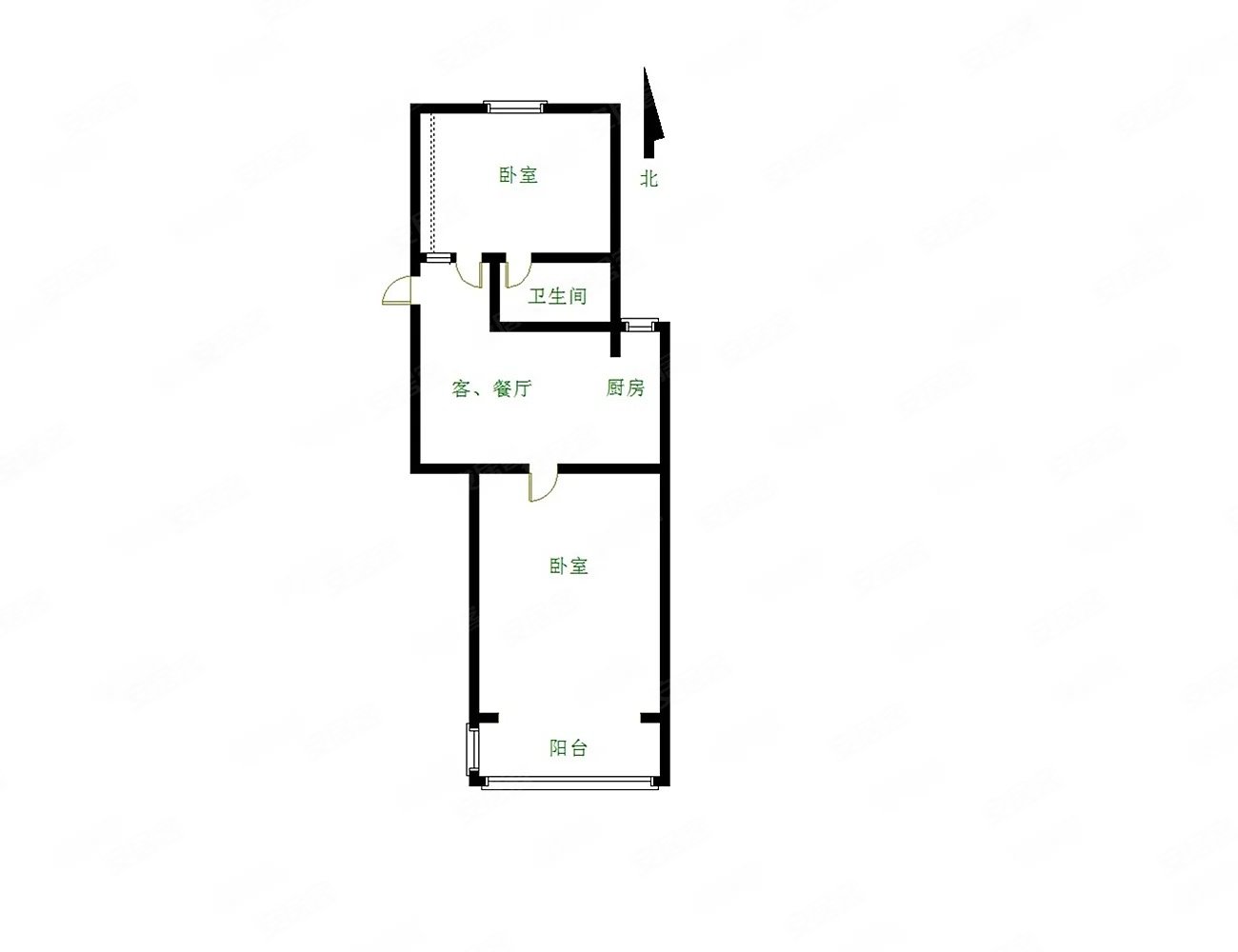 南北通透 2室1厅 企业力荐好房诚意出售,玉带园小区二手房,185万,2室1