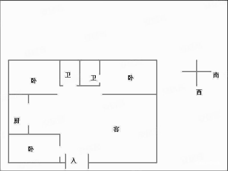 紫悦府3室2厅2卫136㎡南北73万