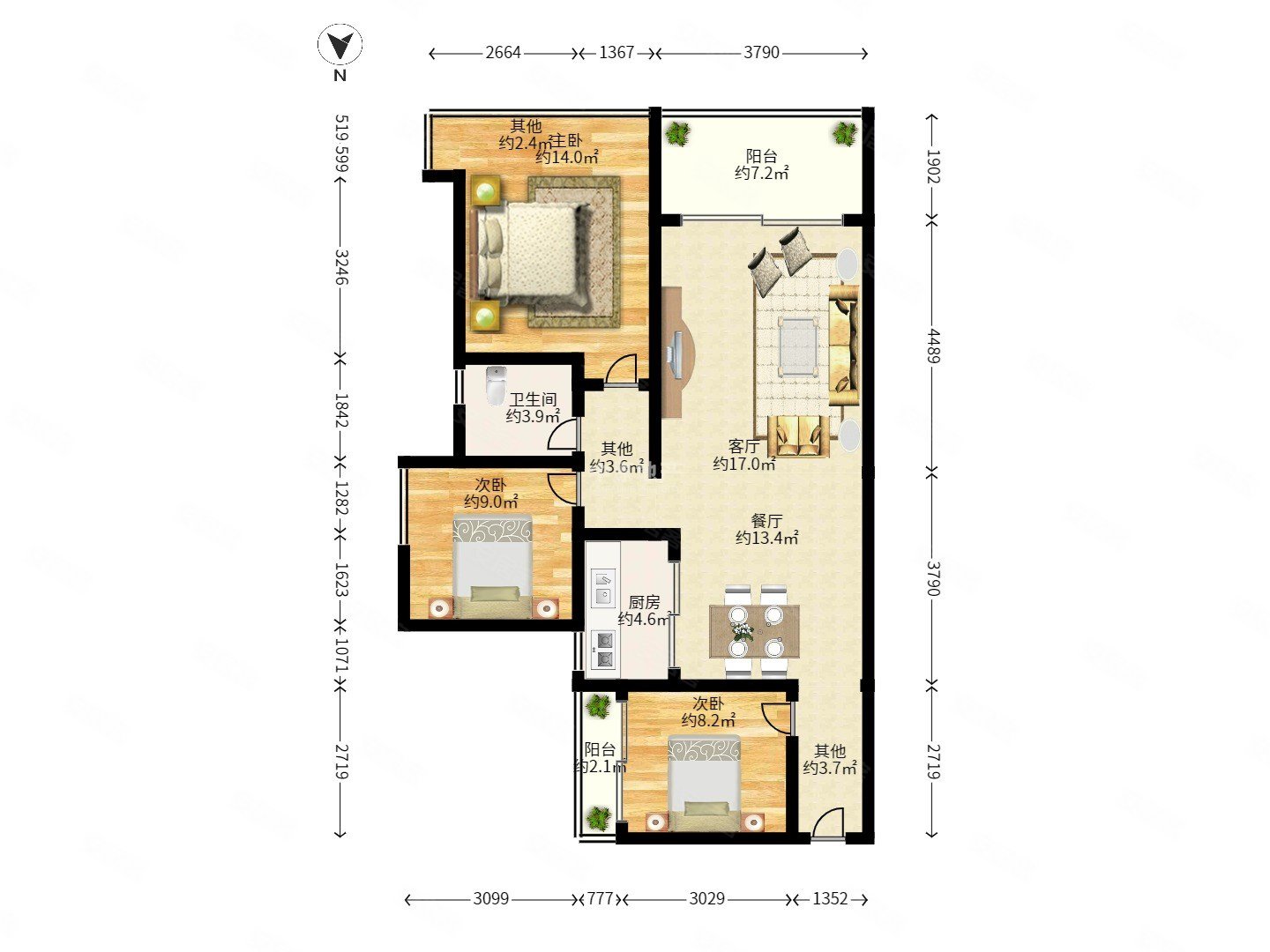 笋盘天峦湖豪华装修3房满五年税费少低于市场价50万