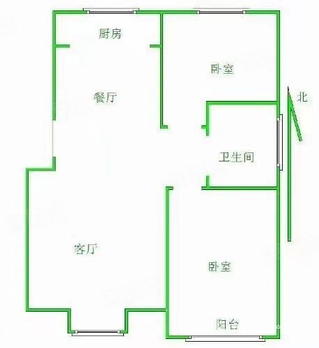 秀兰城市美居2室2厅1卫96㎡南北78万