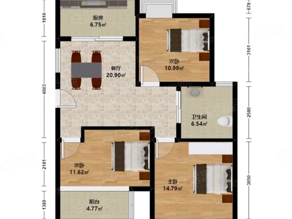 杭州滨江西兴欣盛东方郡(东区)滨和路地铁口清爽三房可合租可宿舍滨江