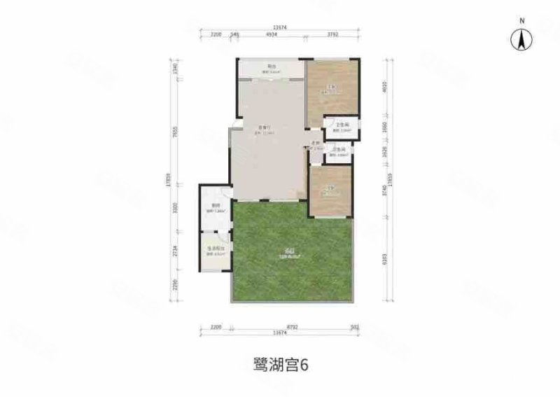 鹭湖宫6区2室2厅2卫113㎡南180万