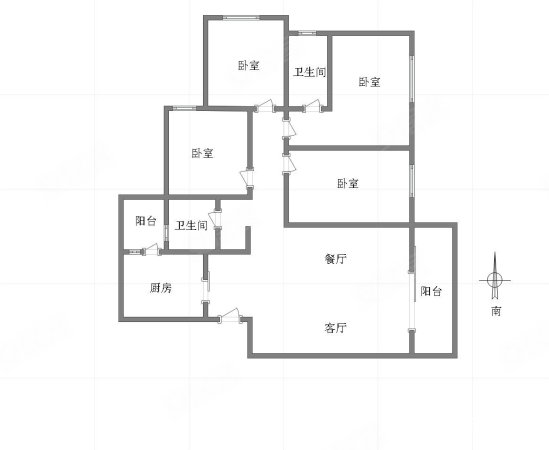 俊豪城(西区)4室2厅2卫125㎡西南98.8万