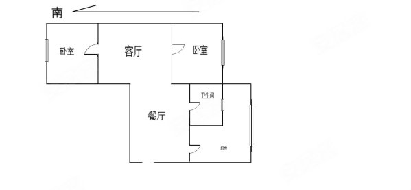 东升里(北辰)2室1厅1卫81.56㎡南北125万