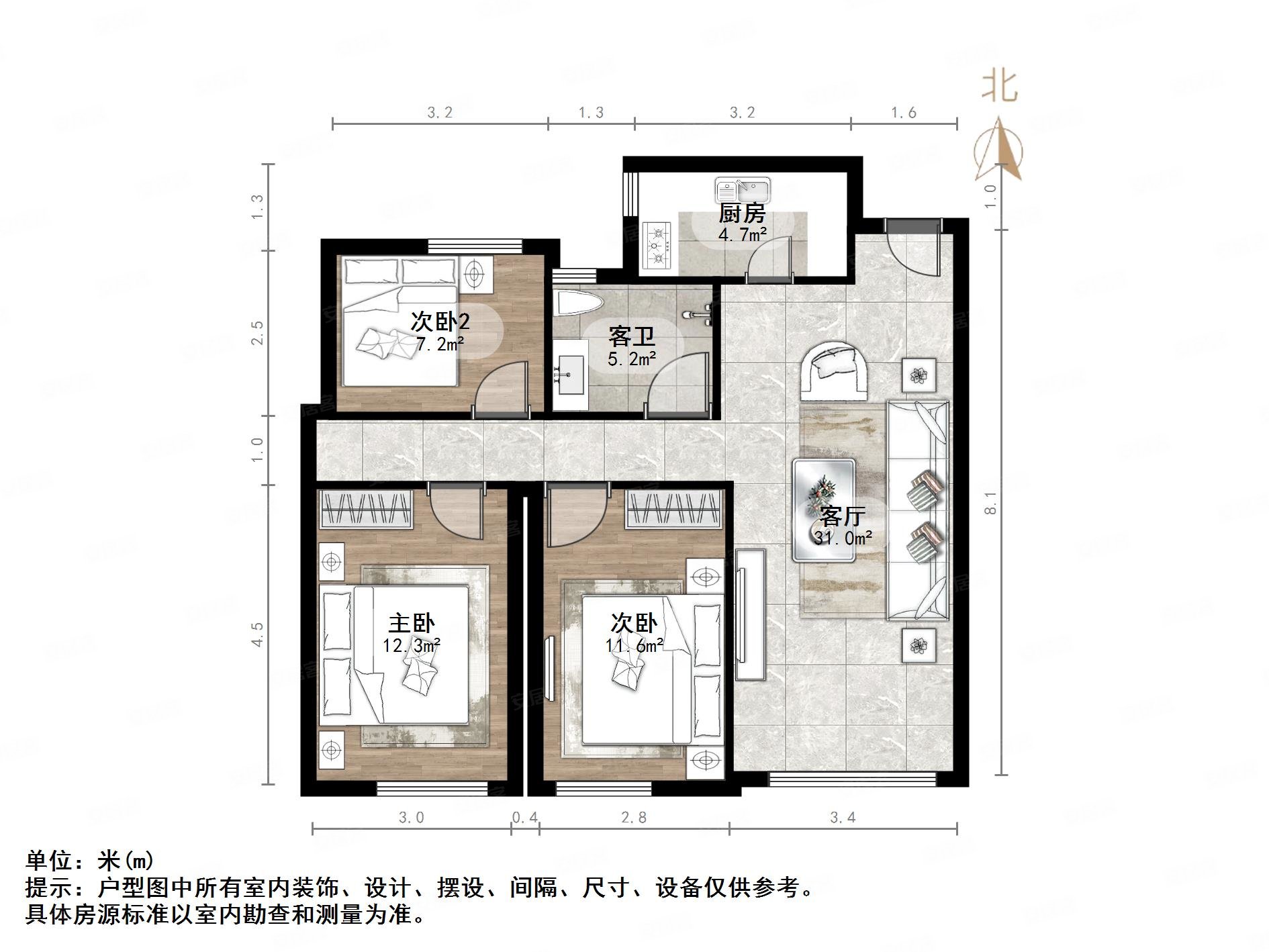 济水别苑111户型尺寸图图片