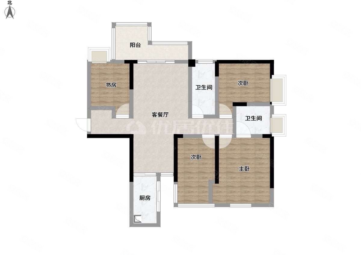华发国宾壹号124平满二精装修楼层好视野无遮挡