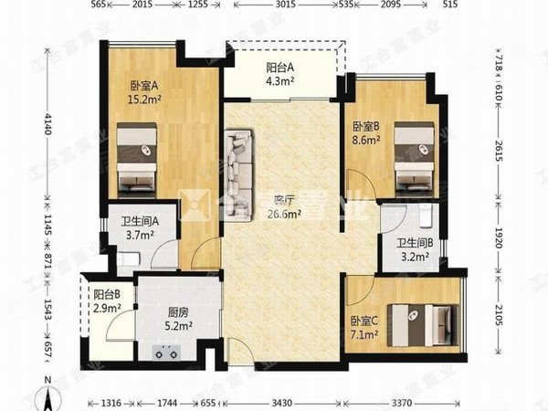 【多图】保利葛洲坝海德公馆,广钢新城租房,整租|都市中的园林花园