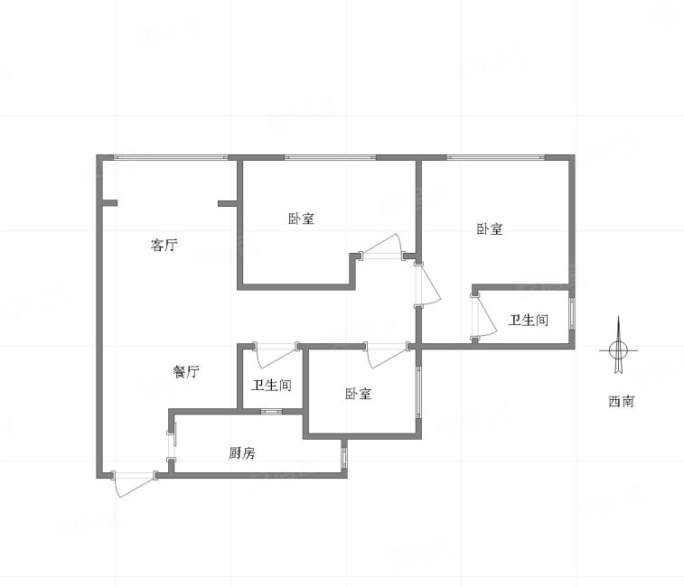 中交中央公园美麓3室2厅2卫95.65㎡西南104万