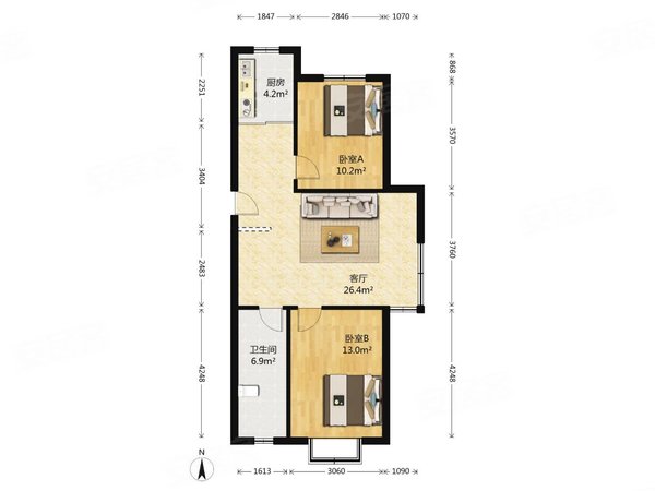 苏州工业园东环东港新村十组团东环路地铁口旁 东港新村 精装一居室