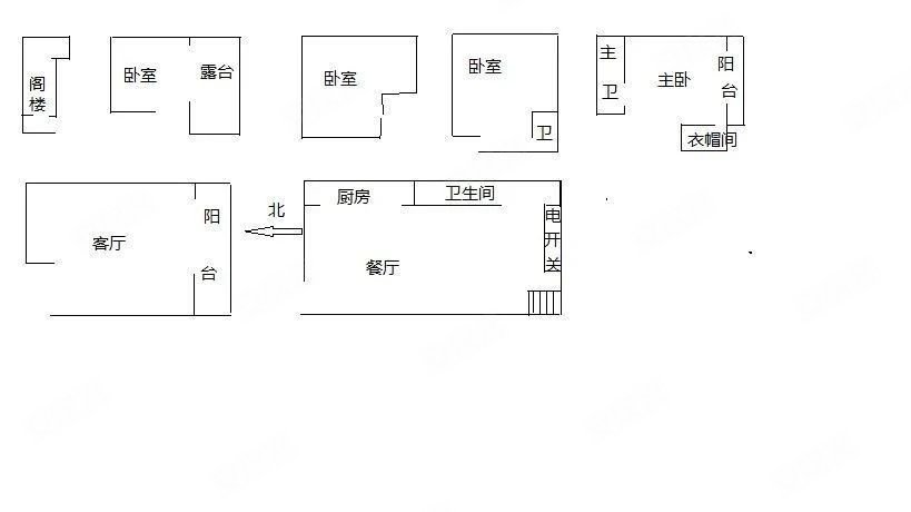 佳园上居6室2厅3卫201.01㎡南北285万