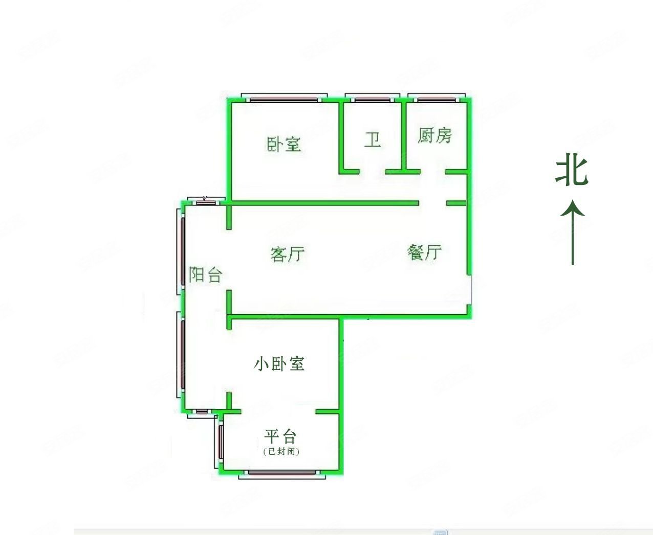 泊爱蓝岛面积82172室2厅1卫