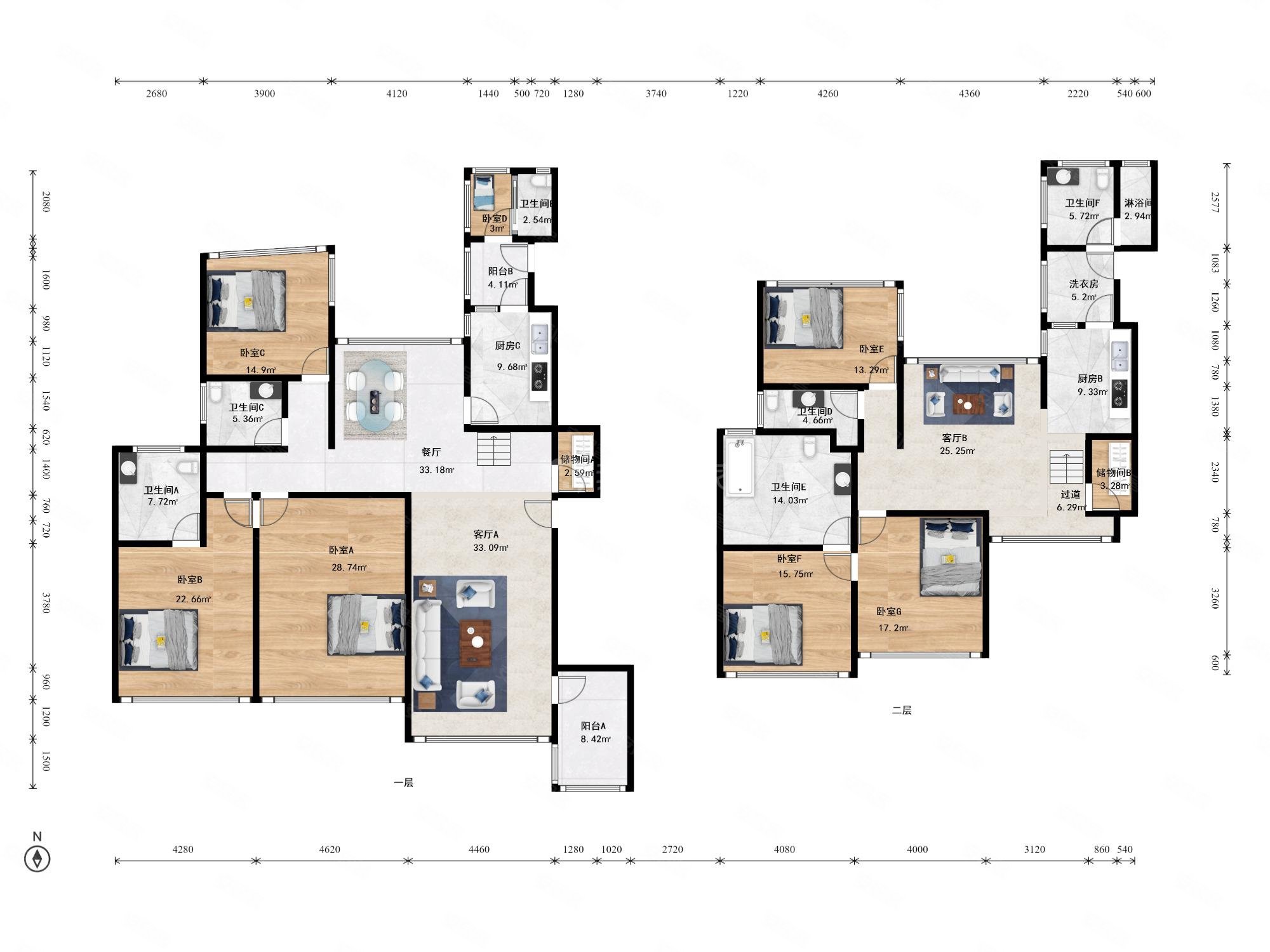 钱江新城  东方润园  7室  3厅