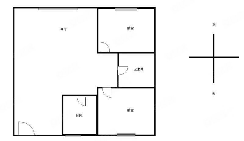 华润置地昆仑御2室2厅1卫95.2㎡南北83万