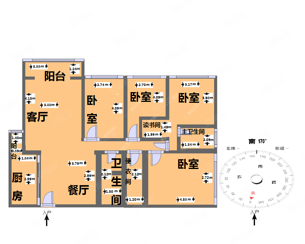 天宇澜山豪装山水新城西南7楼4房116万143平