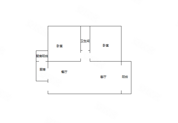 南海幸福汇(二期)2室2厅1卫69.8㎡南北88万