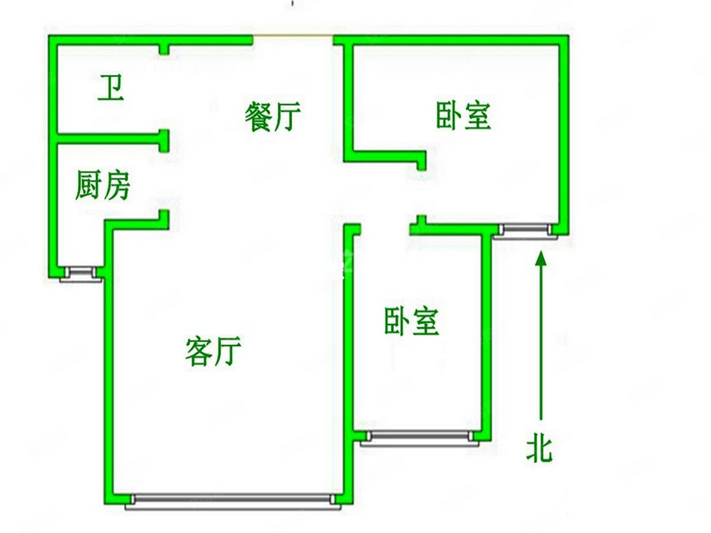 玉龙湾78万送车位80平全阳两居!玉龙七中!满五  !钥匙房