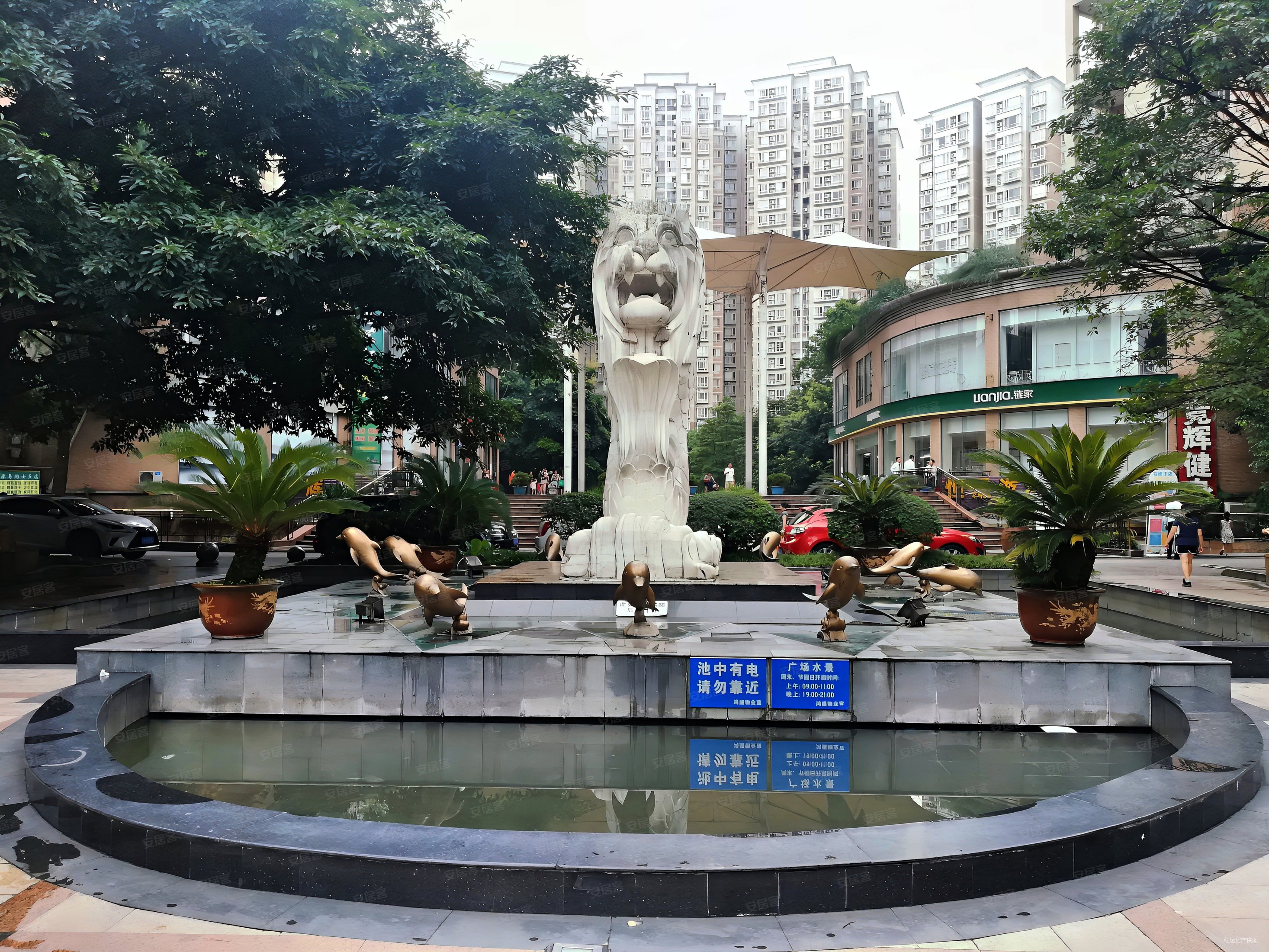 蜀都花园精装套一,对中庭很安静