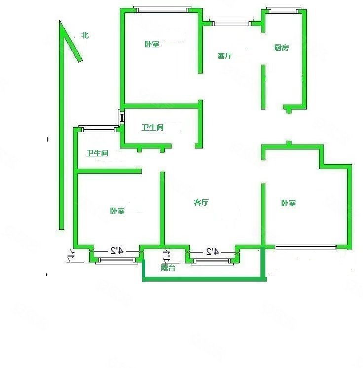 溪杉樾3室2厅2卫139.29㎡南北156.5万