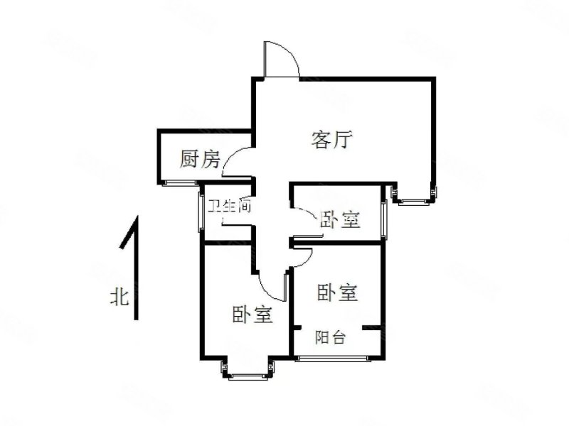 豫森时代新城3室2厅1卫105㎡南北42万