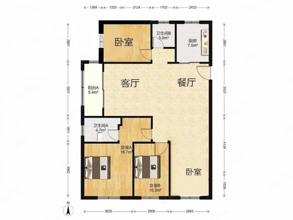 信达公园里出行方便南北通透豪华设计商品房