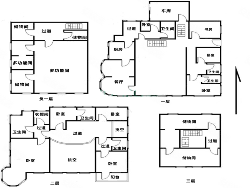 亚泰国际花园(别墅)8室2厅6卫910㎡南北1900万