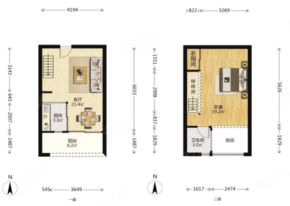 理想青年荟1室1厅1卫46.39㎡南北320万