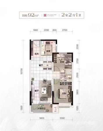 桂铭园2室2厅1卫97㎡南北45万