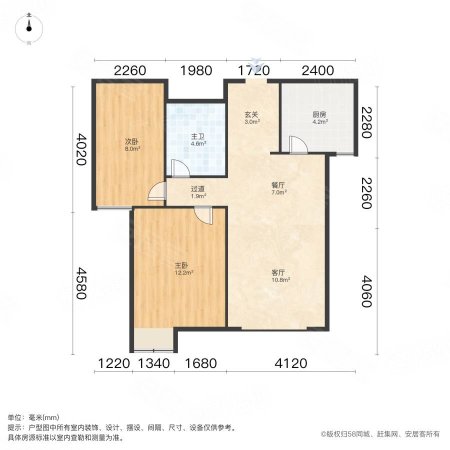 津悦华庭2室1厅1卫83.46㎡南北130万