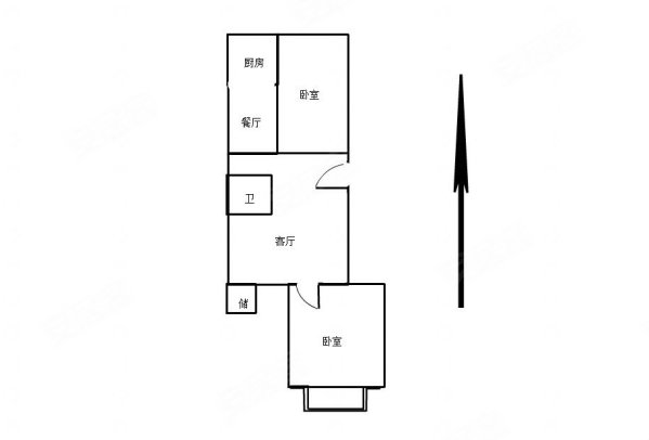 新澳城A区2室2厅1卫85.37㎡南北45万