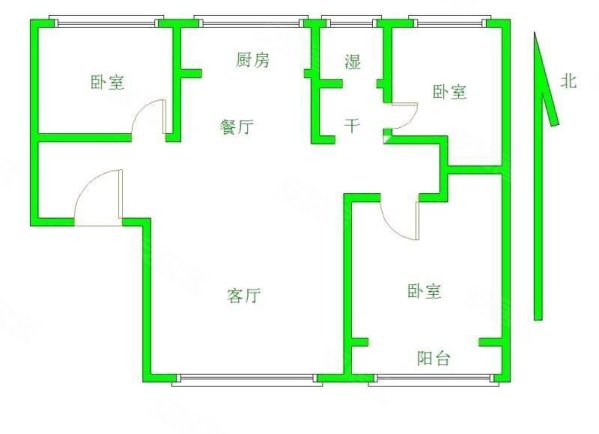 荣盛阳光逸墅3室2厅1卫93㎡南北80万