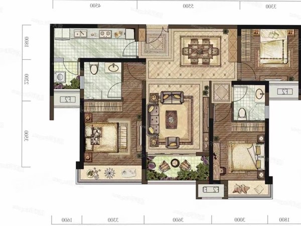 重庆江北观音桥融景城馨苑观音桥精装三房(可看江)大飘窗 家电齐全