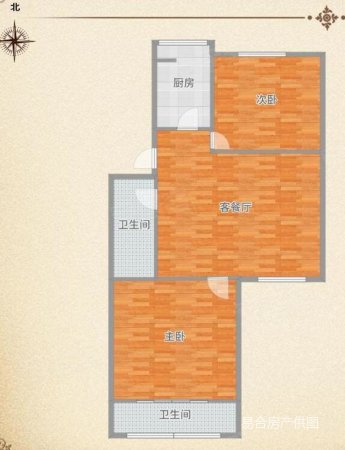 拓然家苑2室1厅1卫88.37㎡南北269万