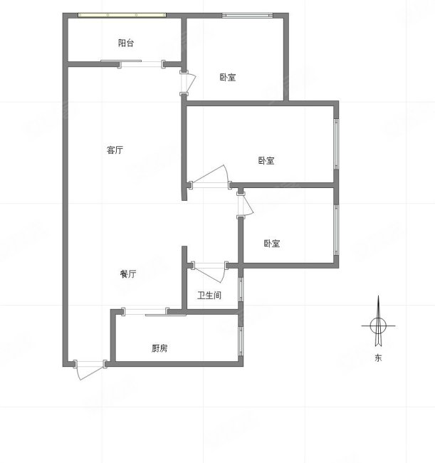 凤凰湾繁华里3室2厅1卫81.69㎡东103万