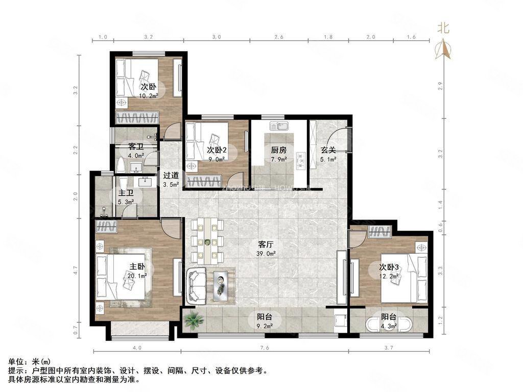 宁波龙湖天琅户型图图片